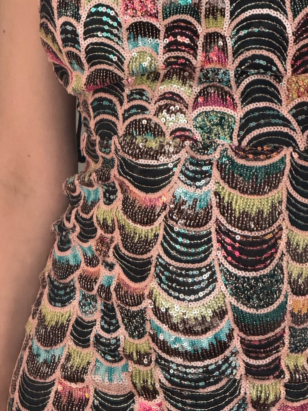 Aliyah Strapless Sequin Gown - Multi Color - Picture 5 of 5